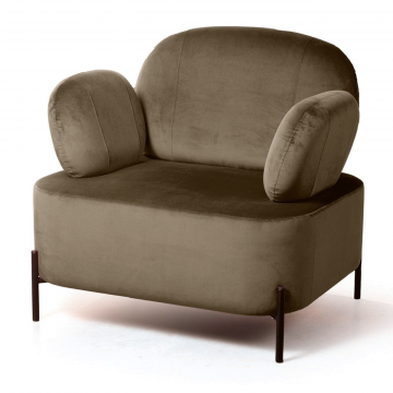 Кресло Dandy, бархат matte 65 коричневый