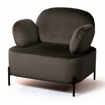 Кресло Dandy, бархат matte 80 серый