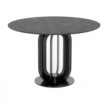 Стол круглый Capri 100, керамика черная
