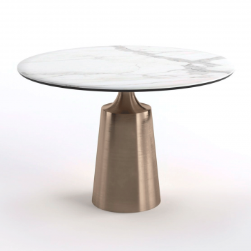 Стол круглый Yoda 100, керамика белая