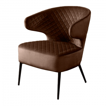 Кресло Richard ромб, бархат коричневый 12