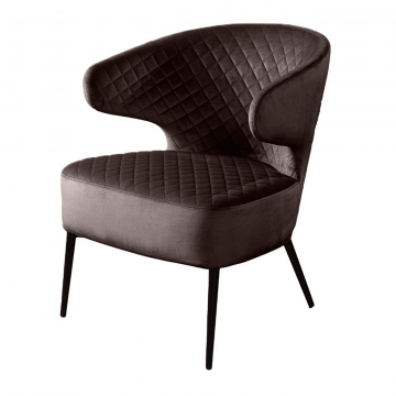 Кресло Richard ромб, бархат антрацит 14