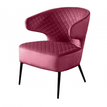 Кресло Richard ромб, бархат винно-красный 16