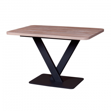 Стол Chester раздвижной  (120+40) дуб эндгрейн, опоры черные