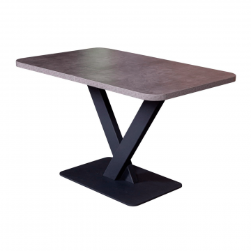 Стол Chester раздвижной  (120+40) камень темный, опоры черные