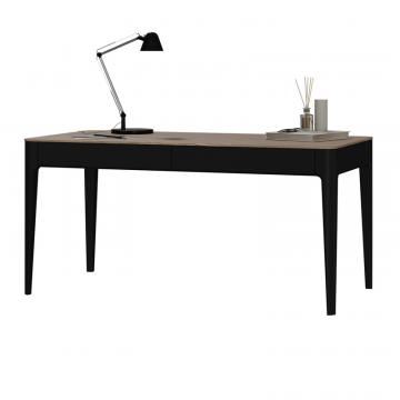 Стол письменный Type oak 140*70 см (беленый дуб, черный)