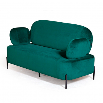 Диван Dandy двухместный, бархат зеленый 19