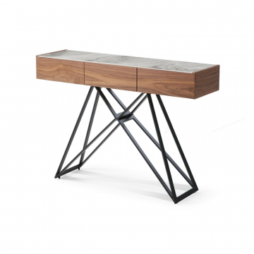 Консоль Cross, орех/светлая керамика