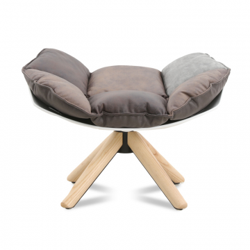 Оттоманка в стиле Husk, коричневый пэчворк