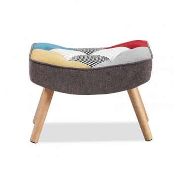 Оттоманка Hygge, пэчворк/натуральный