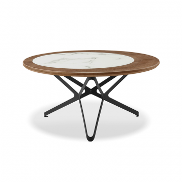 Стол журнальный Nicole (80), орех/керамика