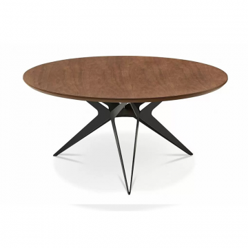 Стол журнальный Elegance (80), орех/черный