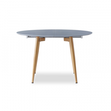 Стол раскладной Margaret 120-200, серый/светлое дерево