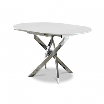 Стол раскладной Charly 100-129, белый/хром