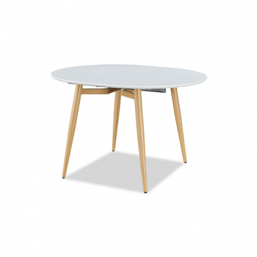 Стол раскладной Suzy 120-200, белый/дуб