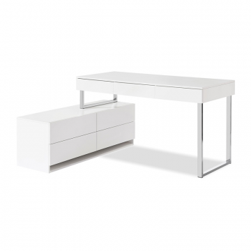 Стол письменный Dresden, белый/хром