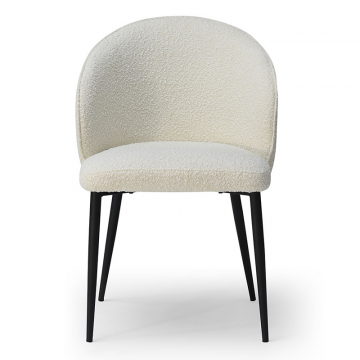Стул Ornella, белый тедди/черный