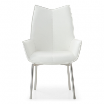 Стул Renzo, белый/стальной