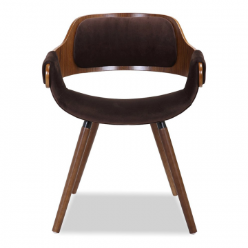 Стул Jody, коричневый велюр/орех