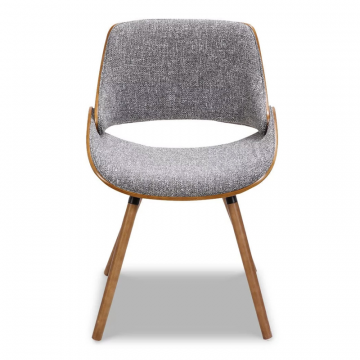 Стул Kiss, серый/орех