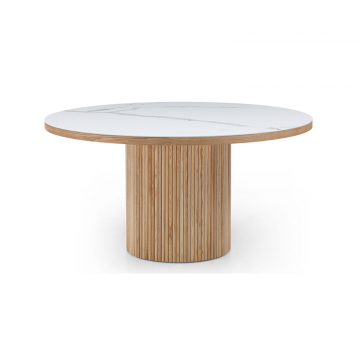 Стол Adriana 150, белая керамика/ясень