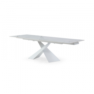 Стол раскладной Savoy 160-220, белая керамика