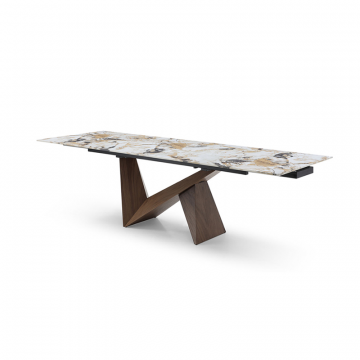 Стол раскладной Portofino 160-240, светлая керамика/орех