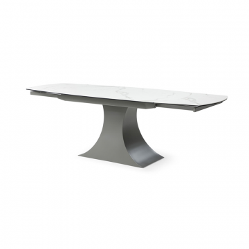 Стол раскладной Palermo 160-240, белая керамика/серый