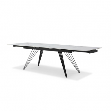 Стол раскладной Parma 160-240, керамика каррарский мрамор