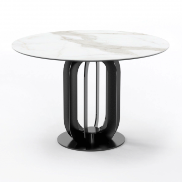 Стол круглый Capri 100, керамика белая