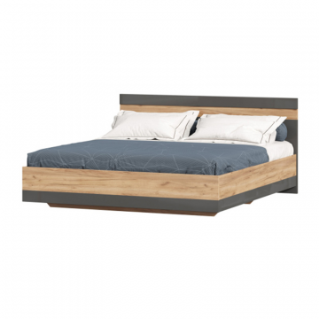 Фиджи Кровать двуспальная 1800 с подъёмным механизмом (Дуб Золотой/Антрацит)