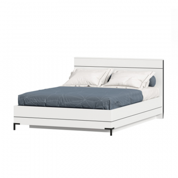 Норд Кровать полутороспальная 1400 с подъемным механизмом (Белый/Черный)