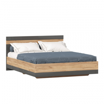 Фиджи Кровать полутороспальная 1400 (Дуб Золотой/Антрацит)