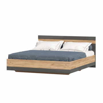 Фиджи Кровать двуспальная 1800 (Дуб Золотой/Антрацит)