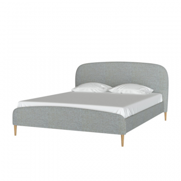 Бетти Кровать двуспальная 1600 мягкая с кроватным основанием (Серый, ткань Capri 24)