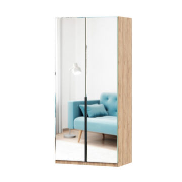 Норд Шкаф двухстворчатый с зеркалами (Дуб Золотой)