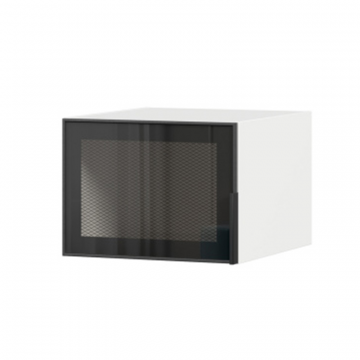 Норд Антресоль одностворчатая со стеклодверью (Белый/черный)