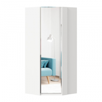 Норд Шкаф угловой с зеркалом (Белый)