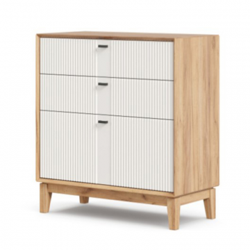 Бари Комод (Дуб Золотой/Белый)