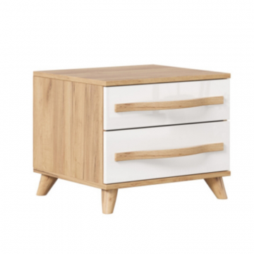 Марта-2 Тумба прикроватная (Дуб золотой/Белый глянец)