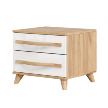 Марта-2 Тумба прикроватная (Дуб золотой/Белый глянец)