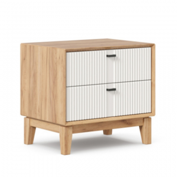Бари Тумба прикроватная (Дуб Золотой/Белый)