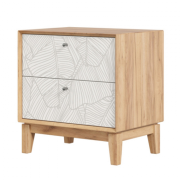 Ройбен Тумба прикроватная (Дуб золотой/Белый)