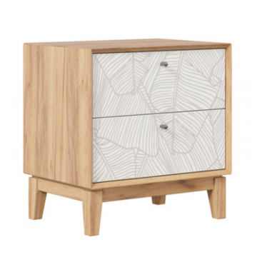 Ройбен Тумба прикроватная (Дуб золотой/Белый)