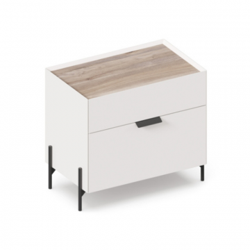 Лайт Тумба прикроватная (Белый/Дуб Маувелла)