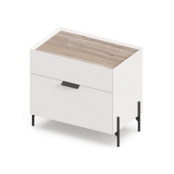 Лайт Тумба прикроватная (Белый/Дуб Маувелла)