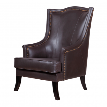 Кресло темно-коричневое Chester leather (Кожанное)