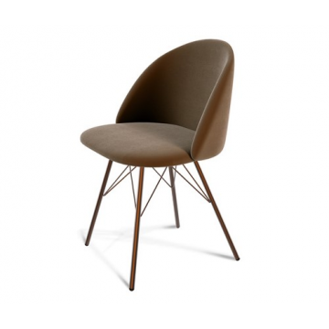 Стул SHT-ST35/S37 Кофейный ликер/медный металлик