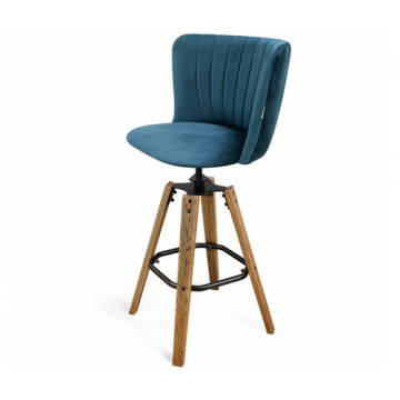 Стул барный SHT-ST36-1/S93 Тихий океан/дуб коричн. браш./черн.муар