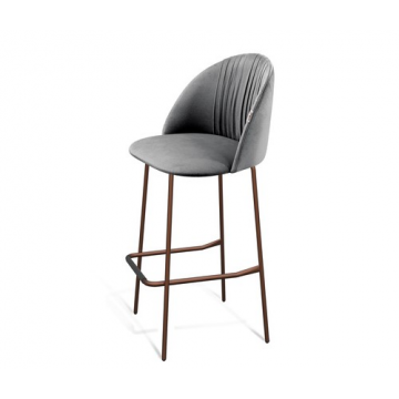 Стул барный SHT-ST35-1/S29 Угольно-серый/медный металлик